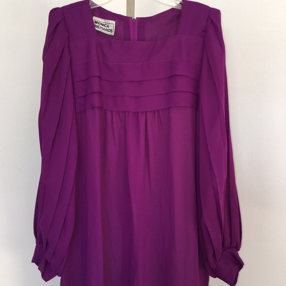 Monica Richards Vintage Pleated Dress. - Picture 2 of 4